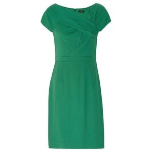 J.Crew Origami Dress Wool Crepe Green Size 4